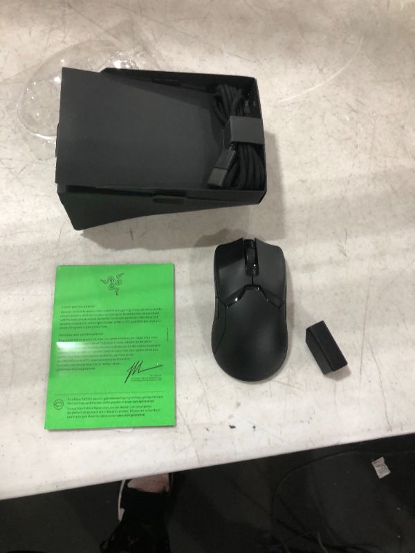 Photo 2 of Razer Viper Ultimate Lightweight Wireless Gaming Mouse: Fastest Gaming Switches - 20K DPI Optical Sensor - Chroma Lighting - 8 Programmable Buttons - 70 Hr Battery - Classic Black
