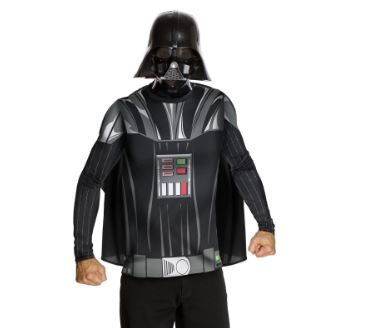 Photo 1 of Adult Darth Vader Costume Top and Mask Size Medium