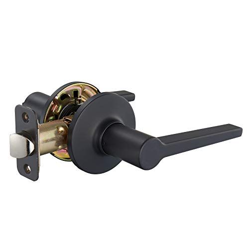 Photo 1 of Amazon Basics Manchester Passage Door Lever, Matte Black