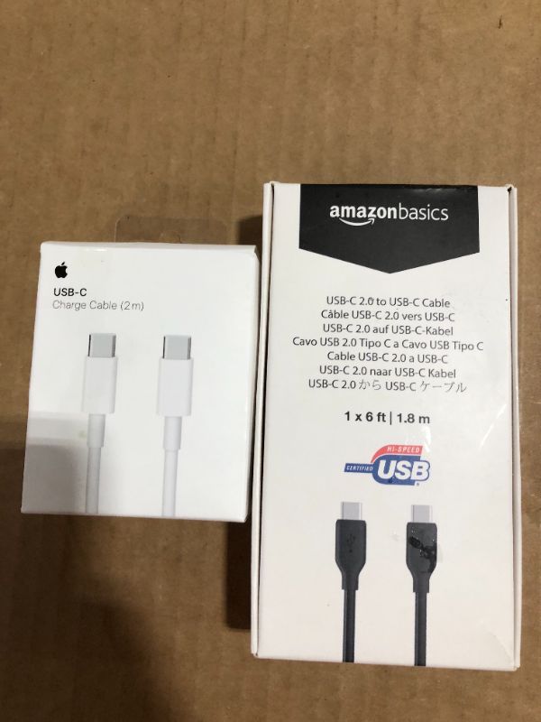 Photo 2 of 6.6' USB-C Charge Cable and Amzon Basics USB-C Charger