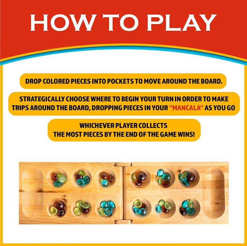 Photo 1 of Classic Mancala - Fun Board Game for Friends and Family - Timeless Strategy Game