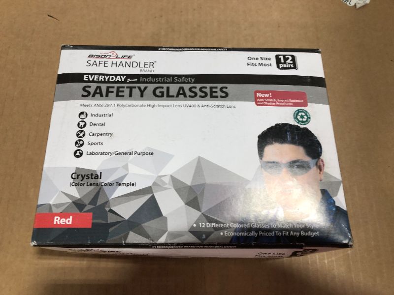 Photo 2 of Crystal Full Color Safety Glasses , For Men and Women 12 Pack One Size