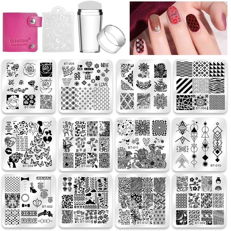 Photo 1 of Biutee Nail Stamper Kit Nail Art Stamping Plate Kit DESIGNS VARY