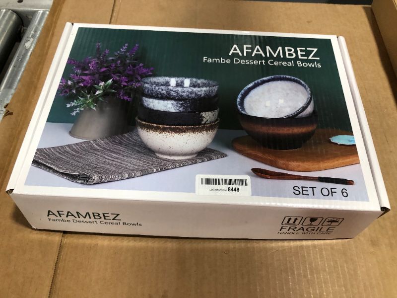 Photo 2 of AFAMBEZ Small Bowls–Set of 6 Small Porcelain Bowls for Snacks Rice Condiments Side Dishes or Ice Cream 4.5 Inch Diameter 10 Fluid Ounce (1.25 Cup) Capacity Great Gift for Mom Wife Parents