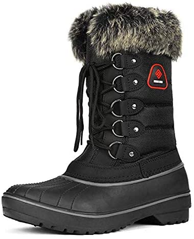 Photo 1 of DREAM PAIRS Women's Warm Faux Fur Lined Mid Calf Winter Snow Boots Size 8