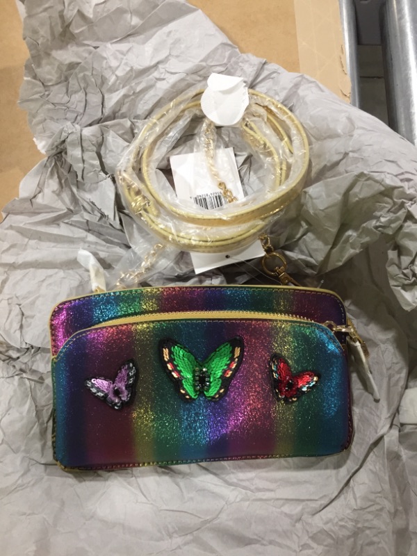 Photo 1 of Betsey Johnson Butterfly Crossbody, Multi
