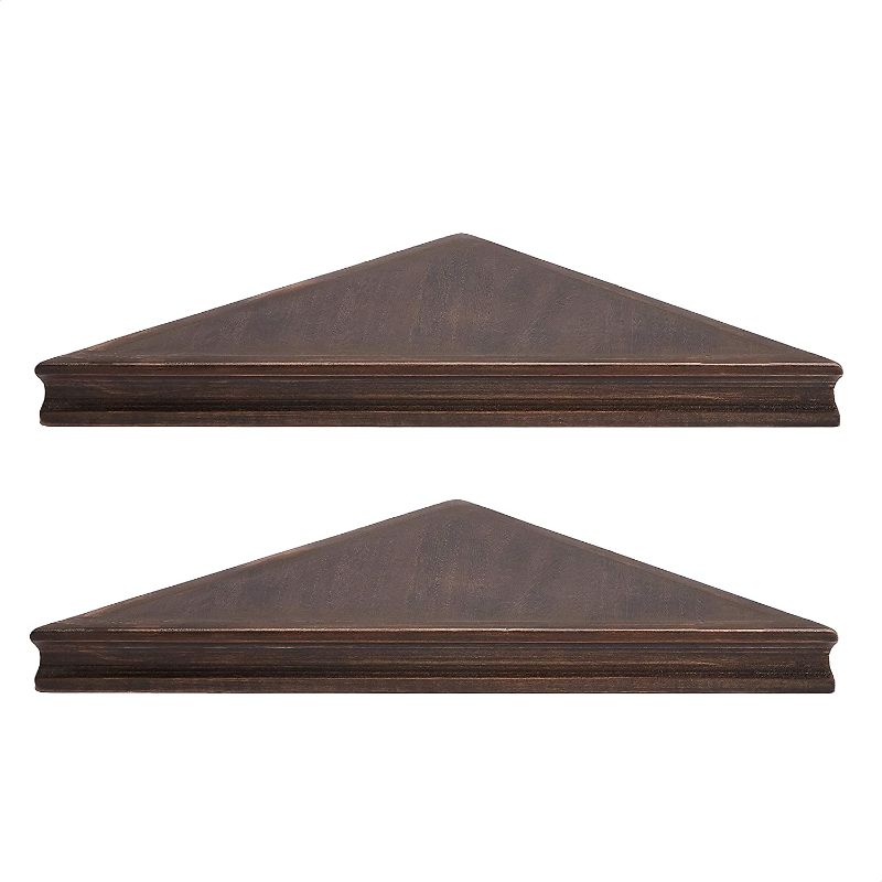 Photo 1 of Amazon Basics Corner Shelves -16-Inch, Espresso, 2-Pack