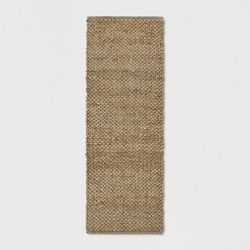 Photo 1 of 2'3"X7' Woven Runner Rug Solid Natural - Threshold