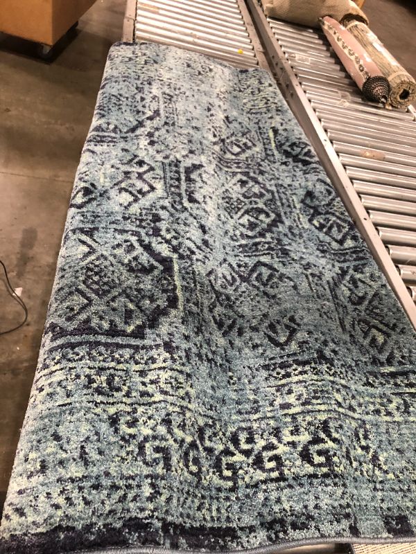 Photo 2 of Area Rug Overdyed Turquoise 5'x7' - Threshold