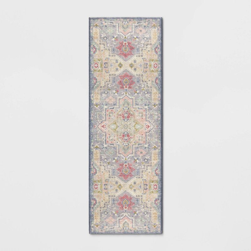 Photo 1 of 2'4"x7' Zebrina Medallion Persian Style Printed Accent Rug - Opalhouse™