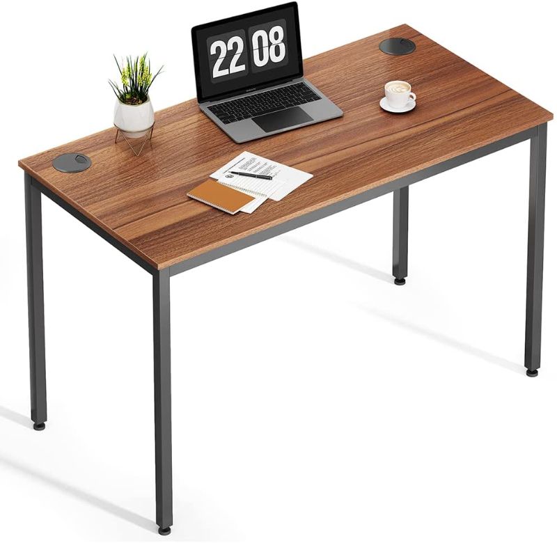 Photo 1 of Eureka D02 Simple Style Computer Desk With White Legsembossed Wood Grain