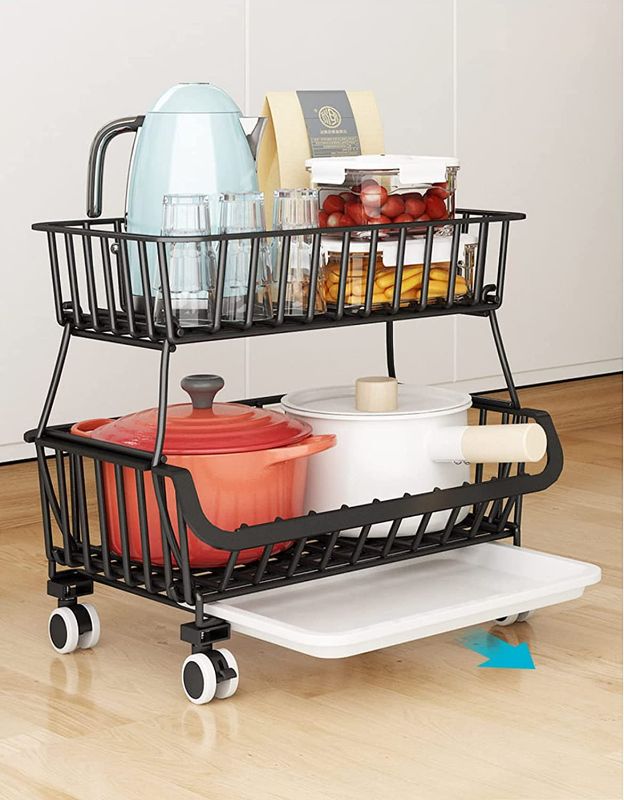 Photo 2 of 5 Tier Fruit Basket Stand, Fruit and Vegetable Storage Cart