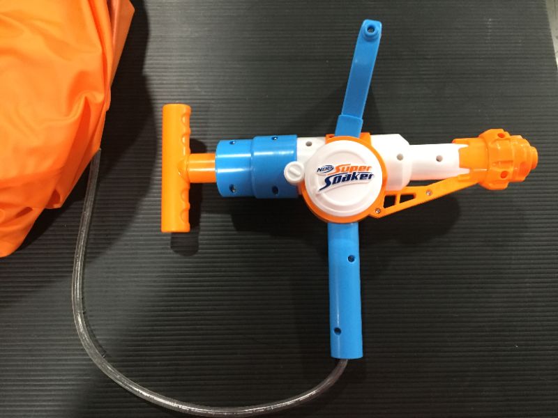 Photo 1 of Nerf Super Soaker Stormforce Ride-On Racer – Inflatable Pool Float with Pool-Fed Mega Water Blaster