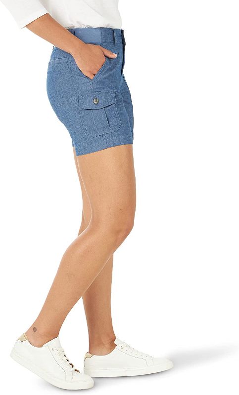 Photo 2 of [Size: 4 Regular]Women's Lee Flex-to-Go Cargo Shorts, Light Blue
