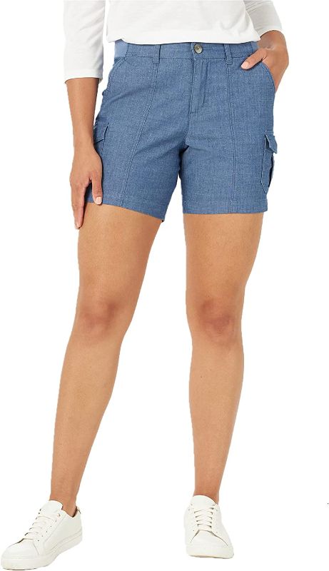 Photo 1 of [Size: 4 Regular]Women's Lee Flex-to-Go Cargo Shorts, Light Blue
