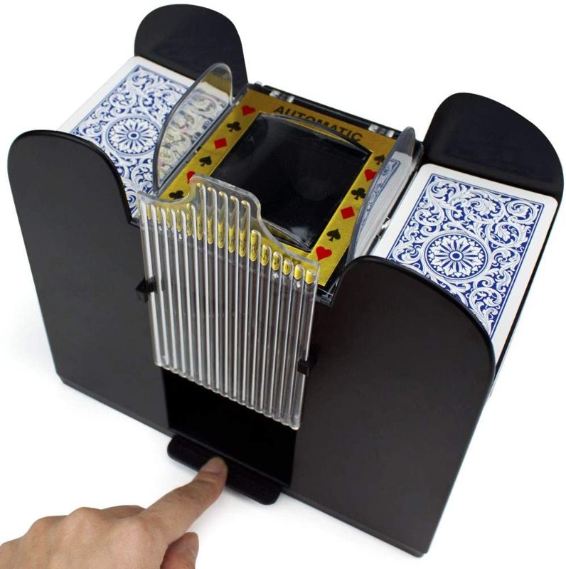 Photo 2 of Brybelly 6 Deck Automatic Card Shuffler - Battery-Operated Electric Shuffler 