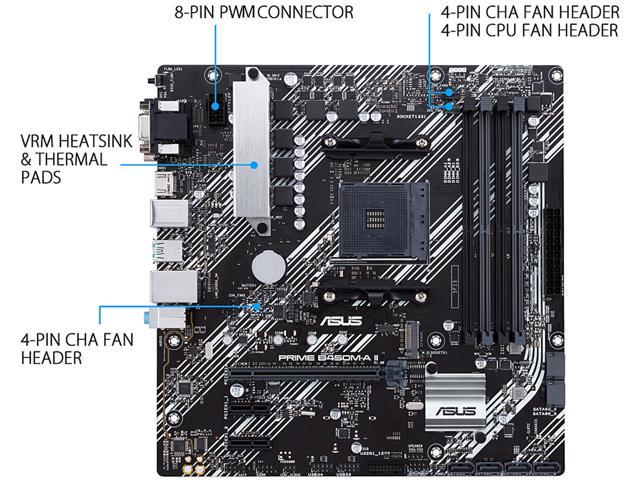 Photo 1 of ASUS Prime B450M-a II Desktop Motherboard
