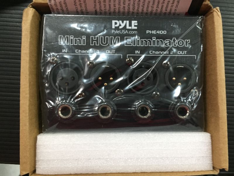 Photo 3 of PYLE PHE400 - Hum/Noise Eliminator 2-Channel Box with XLR Jacks