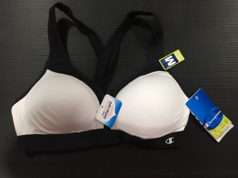 Photo 3 of [Size M] Champion curvy show-off sports bra [White & Black]