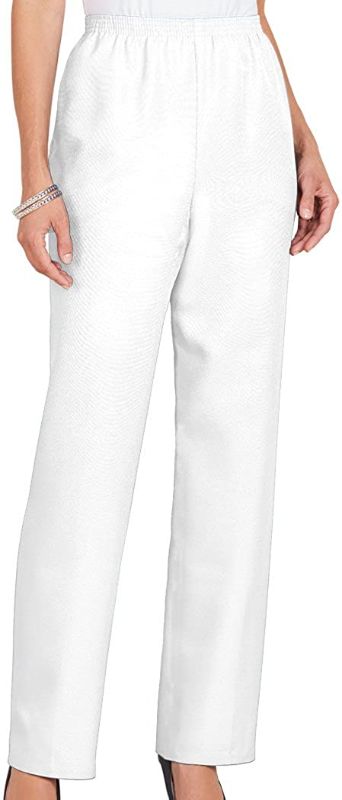 Photo 1 of ALFRED DUNNER Womens New White Twill Casual Pants 