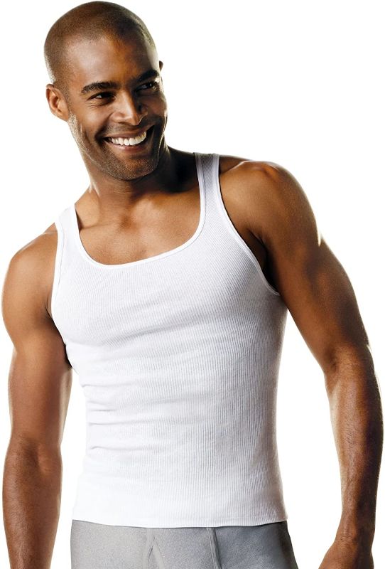 Photo 1 of [Size M] Hanes Men's 6-Pack ComfortSoft Tanks