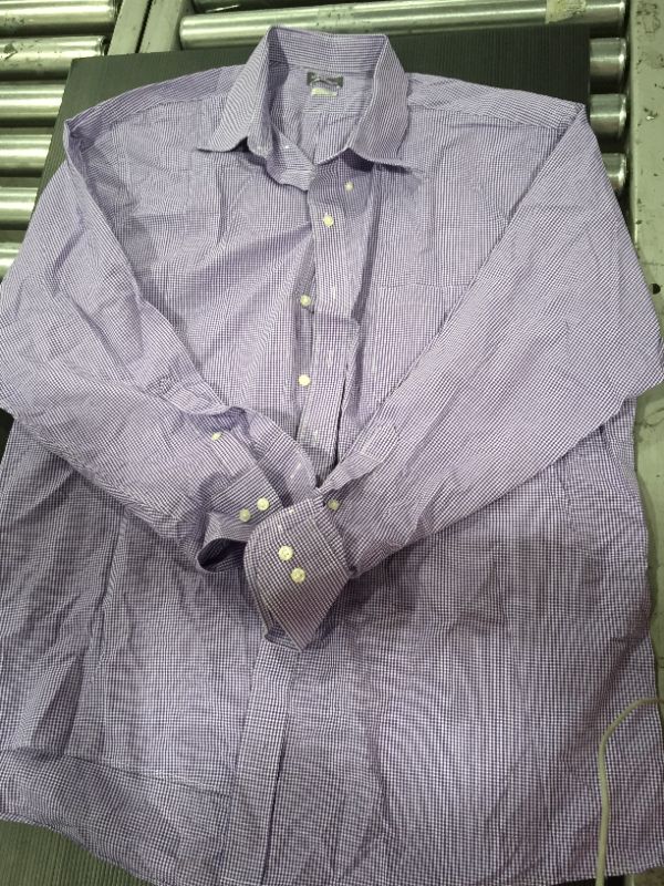 Photo 3 of [Size XL] Van Heusen Men's Regular Fit Gingham Button Down Collar Dress Shirt