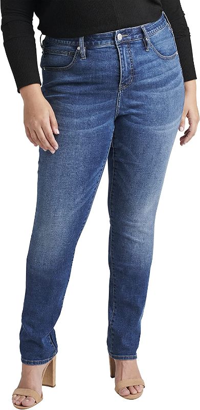 Photo 1 of [Size 16W] JAG Women's Plus Size Ruby Mid Rise Straight Leg Jeans
