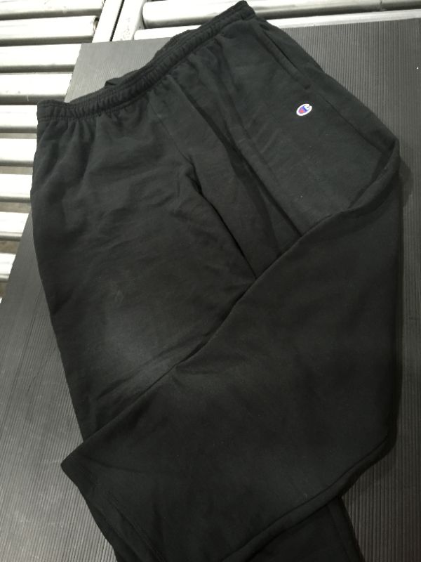 Photo 3 of [Size XL] Champion Men's Everyday Cotton Open Bottom Pant- Black