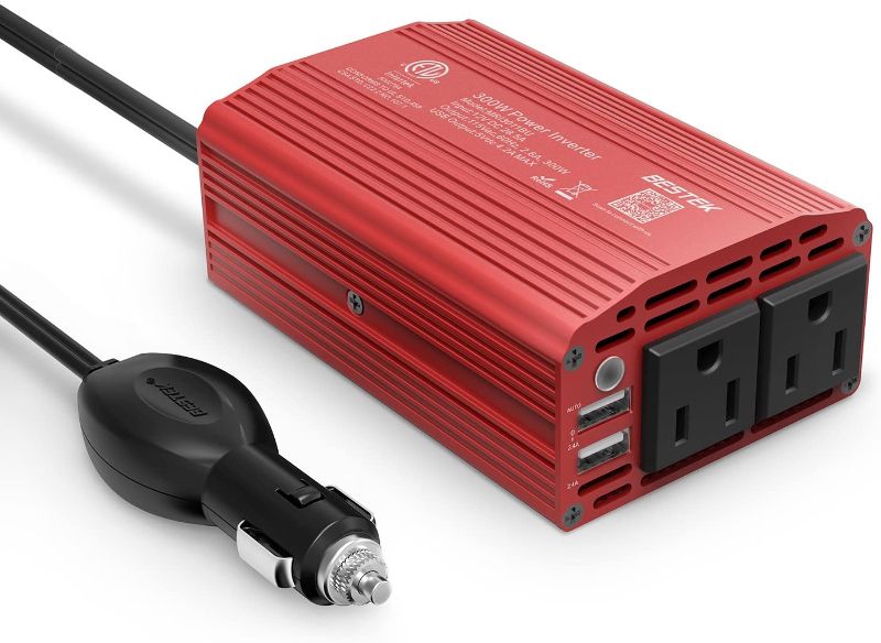 Photo 1 of BESTEK 300W Power Inverter DC 12V to 110V AC Car Inverter with 4.2A Dual USB Car Adapter
