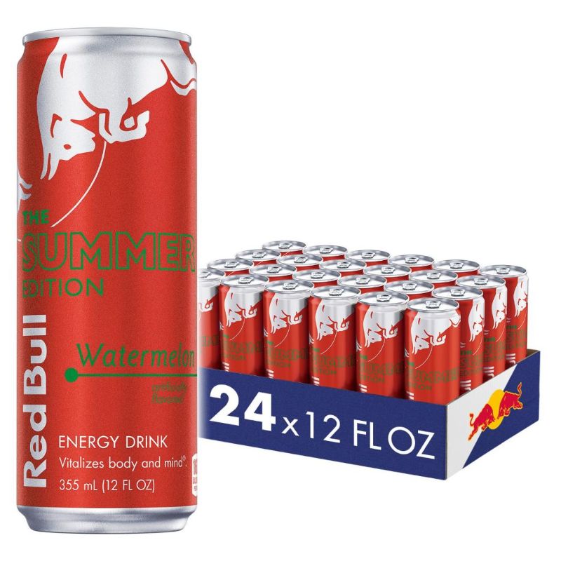 Photo 1 of [EXP 6-25-21] Red Bull Energy Drink, Summer Edition- Watermelon, 12 Fl Oz (24 pack)