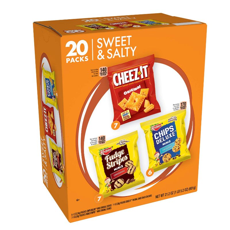 Photo 1 of [EXP 11-21] Keebler Sweet & Salty Cookies and Crackers Variety Pack, 21.2 Ounce, 20 Count 