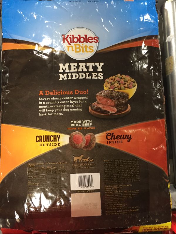 Photo 3 of [EXP 4-9-22] Kibbles 'n Bits Meaty Middles Prime Rib Flavor, Dry Dog Food, 16.5 lb.