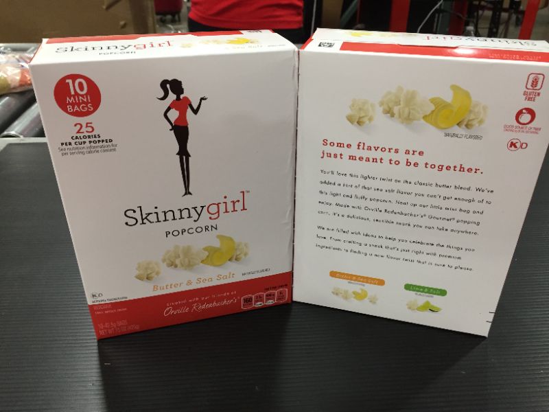 Photo 4 of [2 Pack] Skinnygirl Butter & Sea Salt Microwave Popcorn, 42.5 g, 10 count [EXP 2-15-22]