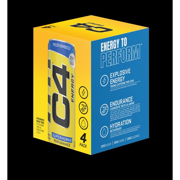 Photo 2 of [Pack of 8] C4 Energy Drink 12oz - Frozen Bombsicle - Sugar Free Pre Workout Performance Drink with No Artificial Colors or Dyes [EXP 3-22]