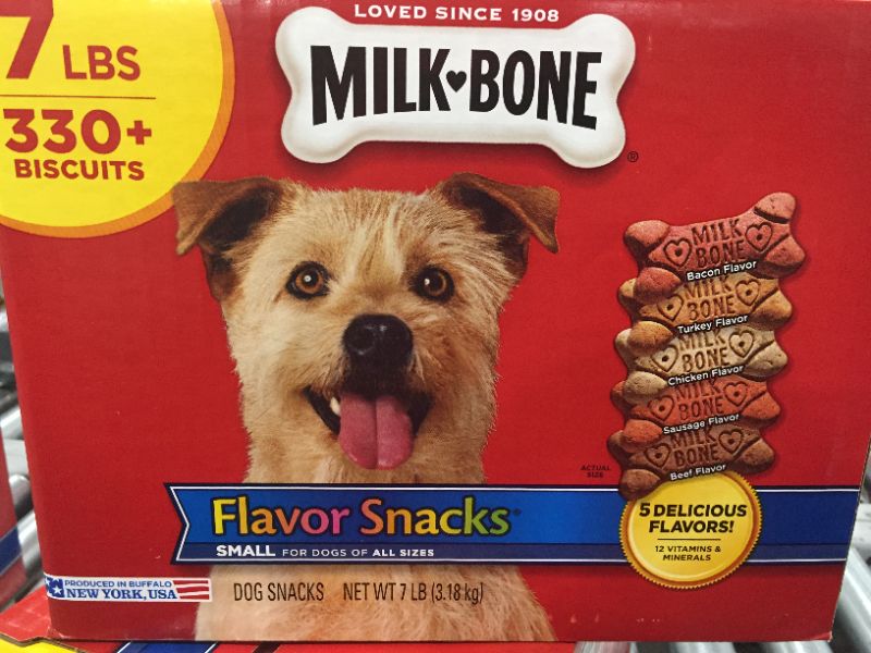 Photo 3 of [EXP 7-22] Milk-Bone Flavor Snacks Small Dog Biscuits, Flavored Crunchy Dog Treats, 7 lb.