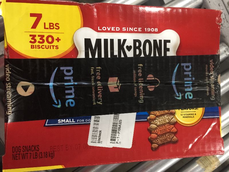 Photo 4 of [EXP 7-22] Milk-Bone Flavor Snacks Small Dog Biscuits, Flavored Crunchy Dog Treats, 7 lb.