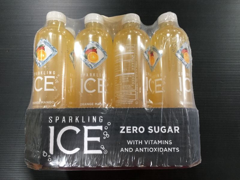 Photo 2 of [Pack of 12] Sparkling Ice Orange Mango Sparkling Water 17 Oz. Bottle [EXP 7-17-22]