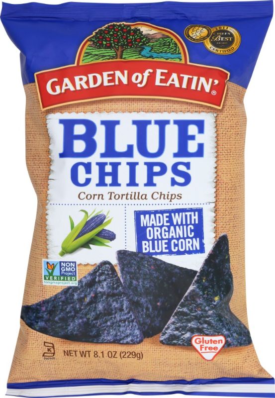 Photo 1 of [Pack of 12] Garden of Eatin' Tortilla Chips, Blue Corn, Sea Salt, 16 oz. [EXP 7-23]