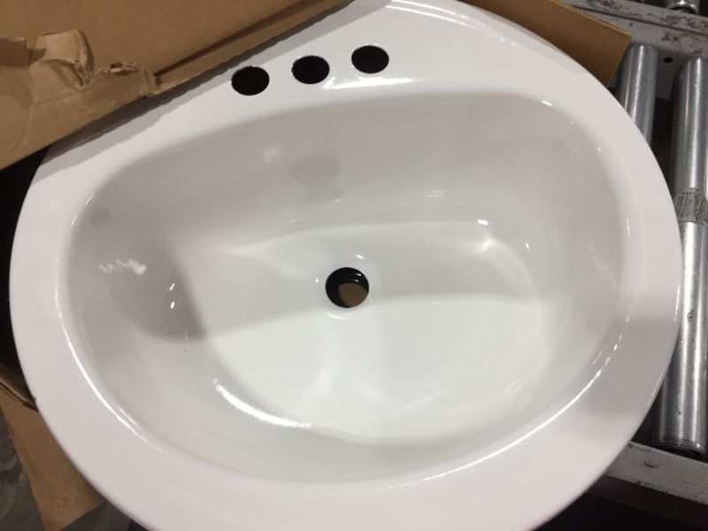 Photo 2 of "19 x 19" Bathroom Sink - White  