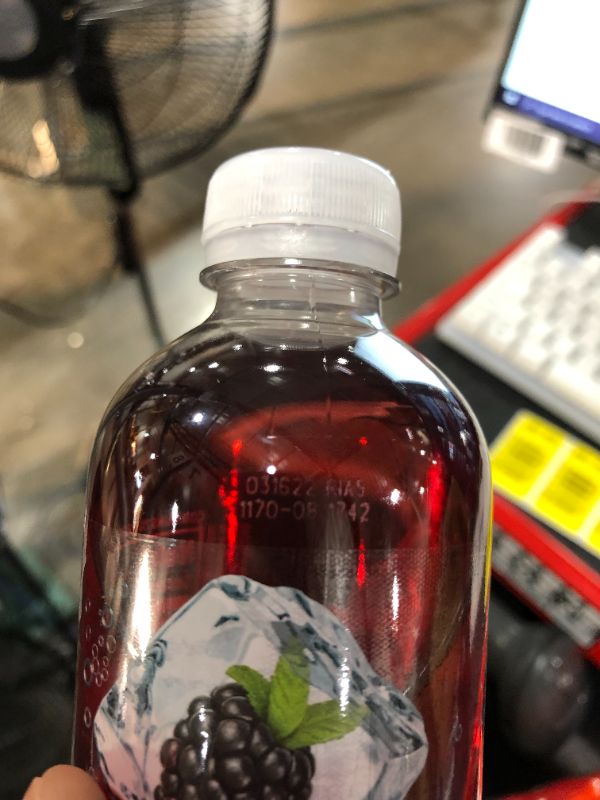 Photo 1 of Sparkling ICE, Black Raspberry Sparkling Water, Zero Sugar Flavored Water, with Vitamins and Antioxidants, Low Calorie Beverage, 17 fl oz Bottles (Pack of 12), exp: 3.16.22