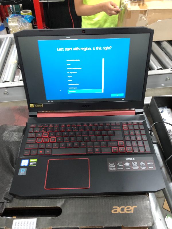 Photo 2 of Acer Nitro 5 15.6" Full HD Gaming Laptop, Intel Core i5 i5-9300H, 8GB RAM, NVIDIA GeForce GTX 1650 4 GB, 256GB SSD, Windows 10 Home, AN515-54-5812
