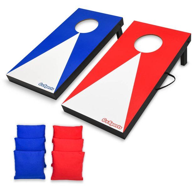 Photo 1 of GoSports Portable Junior Size Cornhole Game Set with 6 Bean Bags - Great for All Ages Indoors & Outdoors