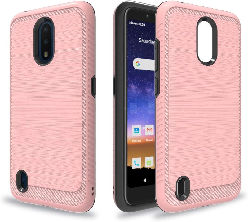 Photo 1 of Ayoo:Nokia C2 Tava Case,Nokia C2 Tennen Case,Drop Protection Brushed Texture Full-Body Shockproof Protective Cover Design Phone Cases for Nokia C2 Tava-HLS Rose Gold
