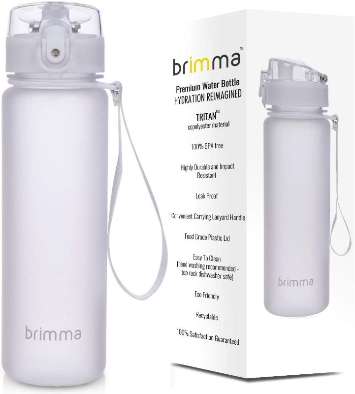 Photo 1 of Brimma Premium Sports Water Bottle with Leak Proof Flip Top Lid - Eco Friendly & BPA Free Tritan Plastic - Must Have for The Gym, Yoga, Running, Outdoors, Cycling, and Camping
