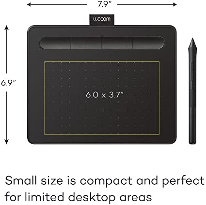 Photo 1 of Wacom Intuos Graphics Drawing Tablet for Mac, PC, Chromebook & Android (small) with Software Included - Black (CTL4100)
