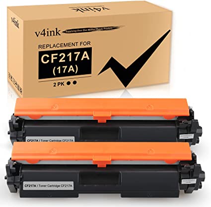 Photo 1 of V4INK 2PK Compatible 17A Toner Cartridge Replacement for HP 17A CF217A Toner Cartridge Black Ink for use in HP Pro MFP M130fw M130nw M130fn M130a M102w M102a M130 M102 Printer
