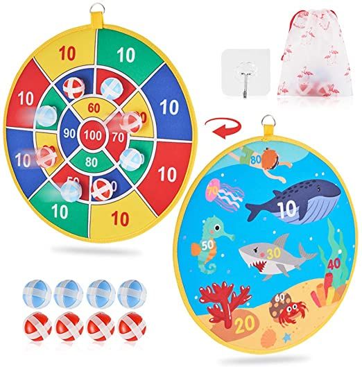 Photo 1 of YPZIMYK Dart Board Game for Kids with 8 Sticky Balls, Safe Classic Dartboard Set, Christmas Dart Games Gift for Boys Girls -13.5 Inches
