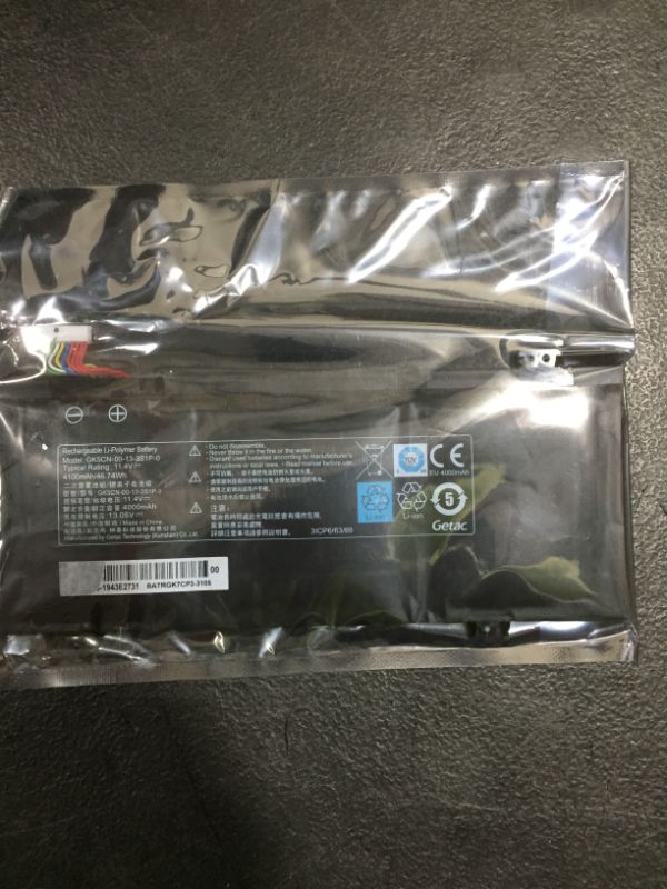 Photo 1 of CQCQ GK5CN GK5CN-00-13-4S1P-0 Battery for Medion Erazer X6805, Maingear Vector 15, Schenker XMG Neo 15, XMG Neo 15 Turing XNE15M19, GETAC TONGFANG GK5CN4Z GK5CN5Z GK5CN6Z GK5CQ7Z (15.2V 62.32Wh)
