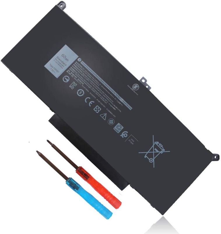 Photo 1 of 7.6V 60Wh Type F3YGT Battery for Dell Latitude 7480 7490 7280 7290 7380 7390 P73G001 P73G002 P28S001 P28S002 P29S002 DM3WC 2X39G DM6WC 451-BBYE 453-BBCF P28S P73G KG7VF 4-Cell

