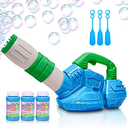 Photo 1 of ArtCreativity Bubble Leaf Blower for Toddlers, with 3 Bottles of Bubble Solution and 3 Wands, Fun Bubbles Blowing Machine Toys for Kids, Great Birthday Gift for Boys and Girls